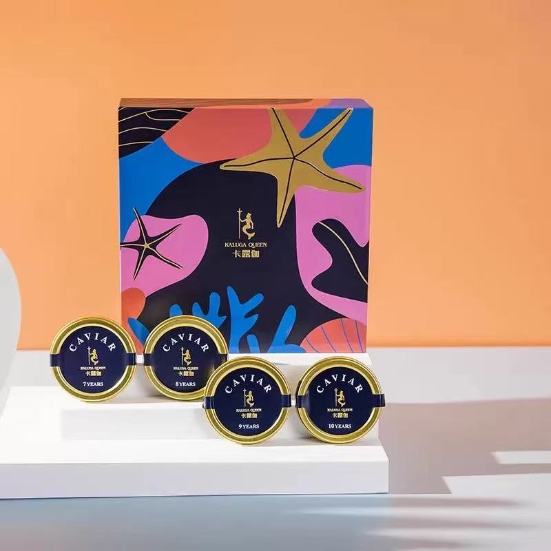【卡露伽】4种年份礼盒10g*4罐鱼子酱高端caviar送礼图片1
