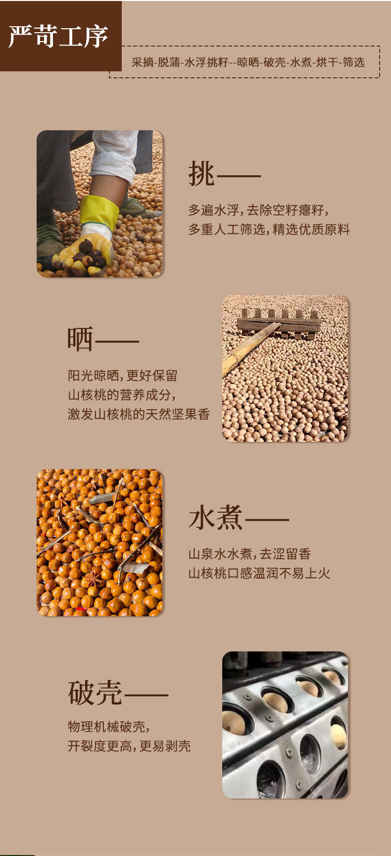 【瑶记】千岛湖特产手剥山核桃奶油椒盐休闲零食罐装200g详情9