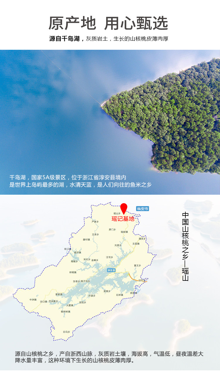 【瑶记】千岛湖特产山核桃仁礼盒团购送礼450g罐装详情3