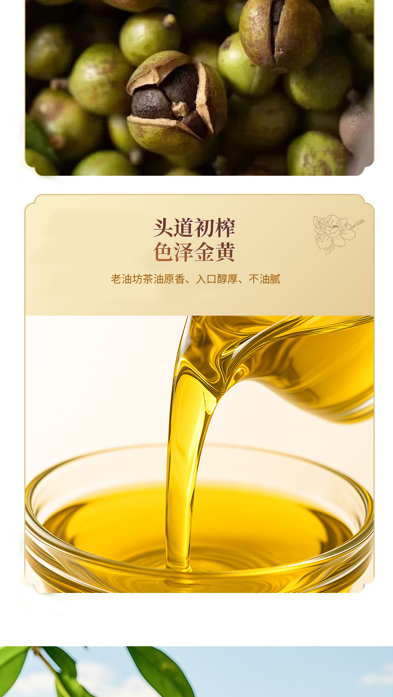【瑶记】千岛湖特产初榨有机山茶油食用油有机茶油官方2L油茶籽油详情4